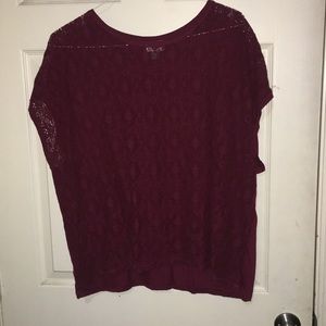 Maroon Lacey shirt